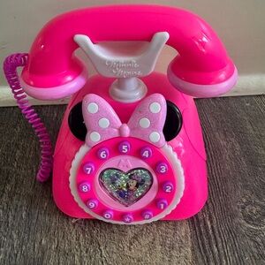 Disney Jr Pink Minnie Mouse Battery Operated‎ Toy Telephone with sounds